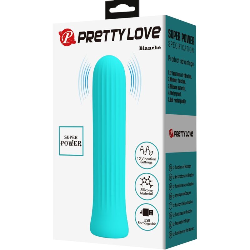 PRETTY LOVE - WHITE VIBRADOR ESTIMULADOR AZUL