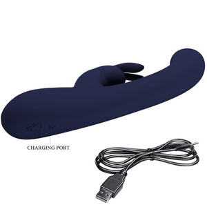 Pretty Love – Vibrateur lamar lapin et point g bleu
