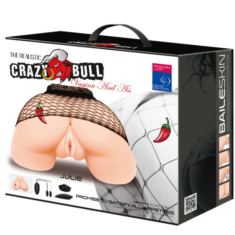 CRAZY BULL - VAGINA Y ANO WITH MALLA REALISTA WITH VIBRACION