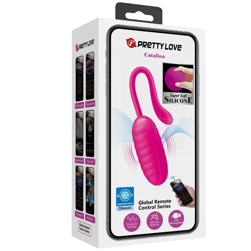 PRETTY LOVE - CATALINA HUEVO RECHARGEABLE VIBRADOR ROSA