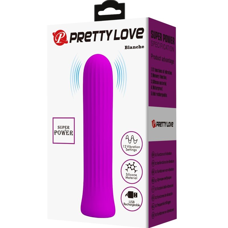 PRETTY LOVE - WHITE VIBRADOR ESTIMALADOR ROSA