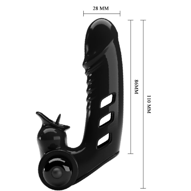 MOOIE LIEFDE - CORBIN FUNDA DEDO VIBRADOR NEGRO
