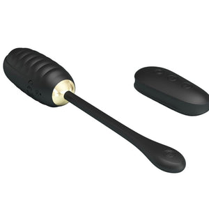 Pretty Love – Doreen oeuf vibrant rechargeable de luxe noir télécommande