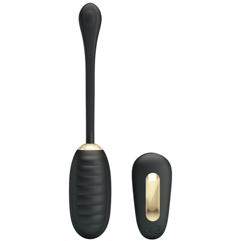 Pretty Love – Doreen oeuf vibrant rechargeable de luxe noir télécommande