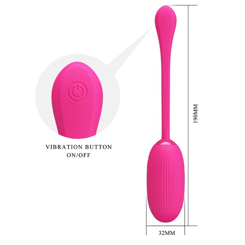 PRETTY LOVE - DOREEN HUEVO RECHARGEABLE VIBRADOR MAGENTA CONTROL REMOTO