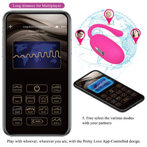 Pretty Love – Oeuf vibrant rechargeable doreen magenta télécommande