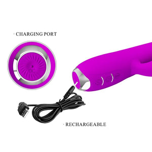 Pretty Love – Vibrateur lapin rechargeable gloria imperméable violet