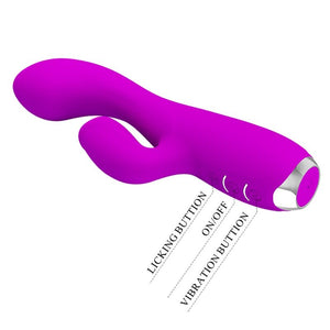 Pretty Love – Vibrateur lapin rechargeable gloria imperméable violet