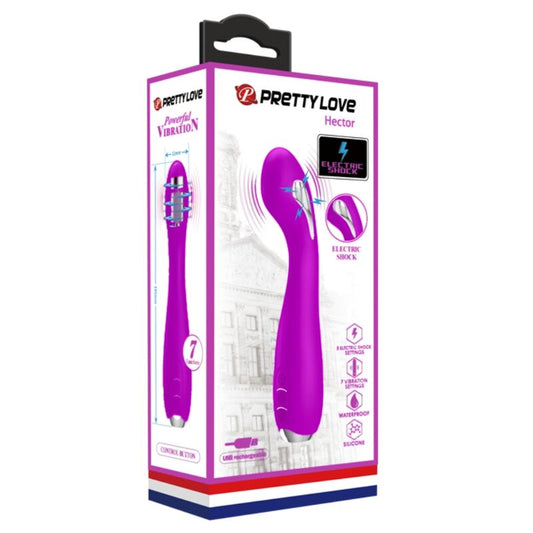 PRETTY LOVE - HECTOR VIBRADOR ELECTROSHOCK RECHARGEABLE &amp; WATERPROOF MORADO