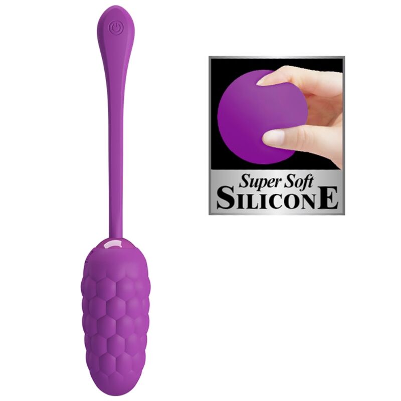PRETTY LOVE - HUEVO VIBRADOR WITH TEXTURA MARINA RECARGABLE MORADO