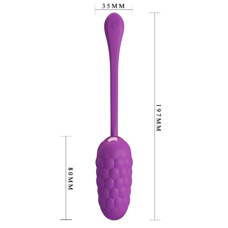 PRETTY LOVE - HUEVO VIBRADOR WITH TEXTURA MARINA RECARGABLE MORADO