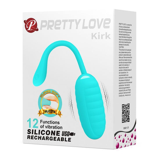 PRETTY LOVE - KIRK HUEVO RECHARGEABLE VIBRADOR VERDE CLARO