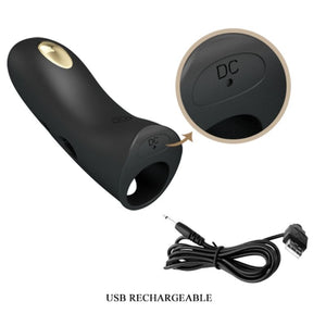 Pretty Love – Couvre-doigts électro-stimulateur marico noir