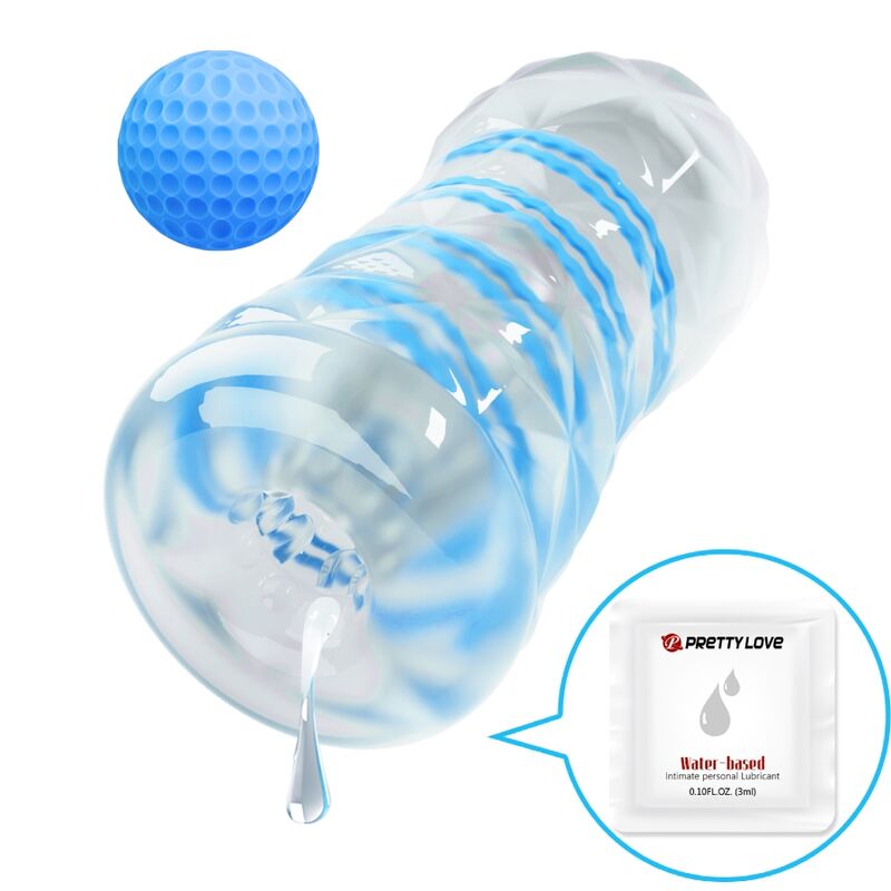 PRETTY LOVE - MASTURBADOR PEQUEÑO WITH AZUL SPIRAL