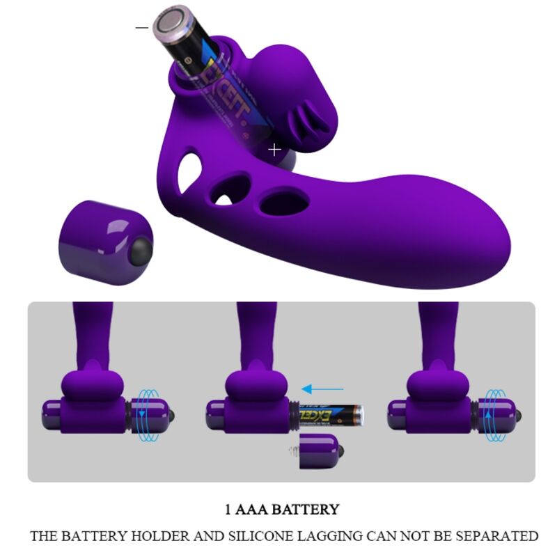 MOOIE LIEFDE - ORLANDO FUNDA DE DEDO VIBRADOR MORADO
