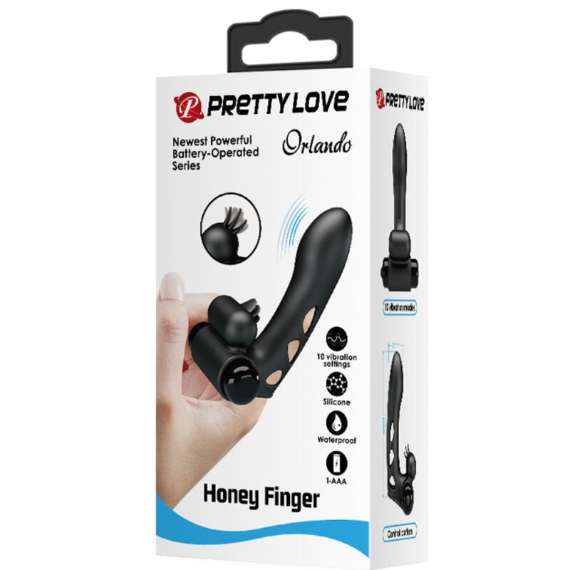 MOOIE LIEFDE - ORLANDO FUNDA DE DEDO VIBRADOR NEGRO
