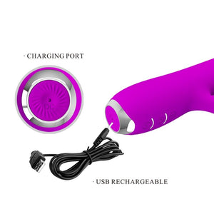 Pretty Love – Vibrateur rechargeable rachel avec ondes stimulantes violet