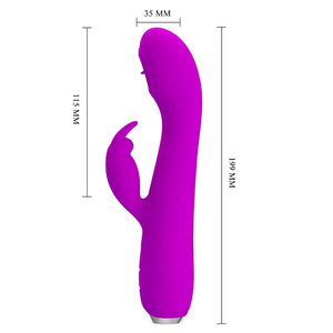 Pretty Love – Vibrateur rechargeable rachel avec ondes stimulantes violet