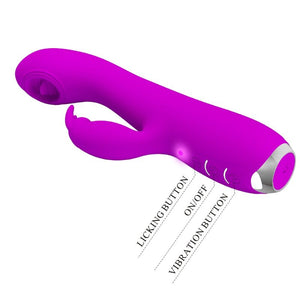 Pretty Love – Vibrateur rechargeable rachel avec ondes stimulantes violet