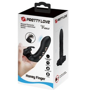 Pretty Love – Couvercle de doigt vibrateur lapin noir vance