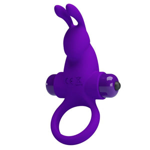 Pretty Love – Anneau vibrateur i rabbit pour pénis violet