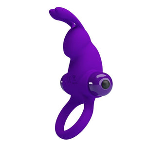 Pretty Love – Anneau vibrateur i rabbit pour pénis violet