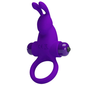 Pretty Love – Anneau vibrateur i rabbit pour pénis violet
