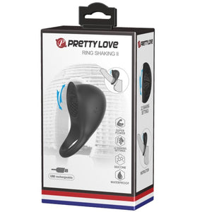 Pretty Love – Anneau pénis vibrant avec langue noire