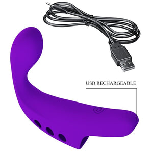 Pretty Love – Vibrateur doigt rechargeable gorgon violet