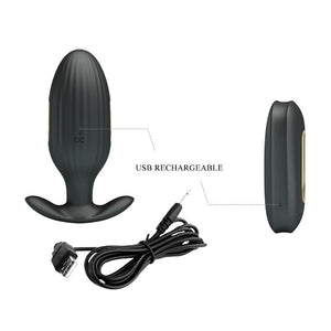 Pretty Love – Vibrateur anal rechargeable kelly plug noir