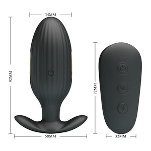 Pretty Love – Vibrateur anal rechargeable kelly plug noir
