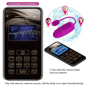 Pretty Love – Oeuf vibrant nymphe app contrôlé violet