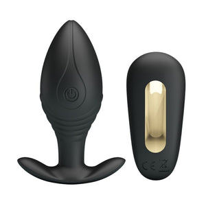 Pretty Love – Vibrateur rechargeable regina anal plug noir