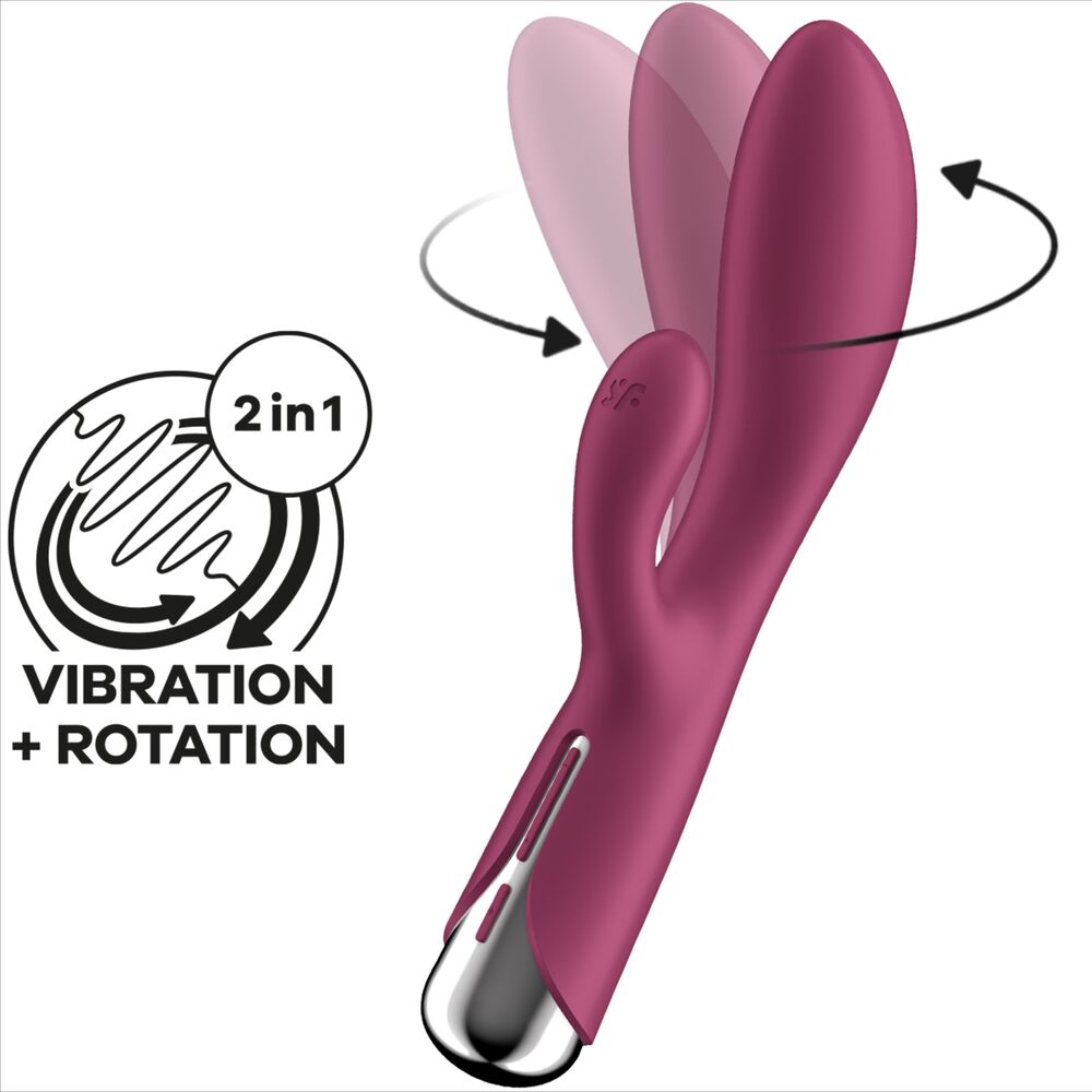 SATISFYER - SPINNING RABBIT 1 CLITORIS ET STIMULATION DU POINT G BLEU