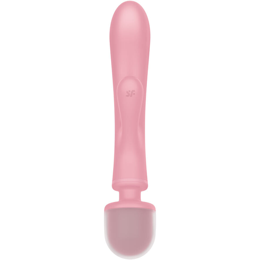 SATISFYER - MASSEUR VIBRATEUR LAPIN TRIPLE LOVER GRIS