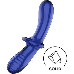 Satisfyer – Gode double cristal bleu