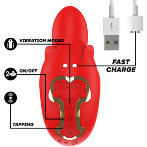 MIA – Selena stimulateur vibrant + tapping rouge