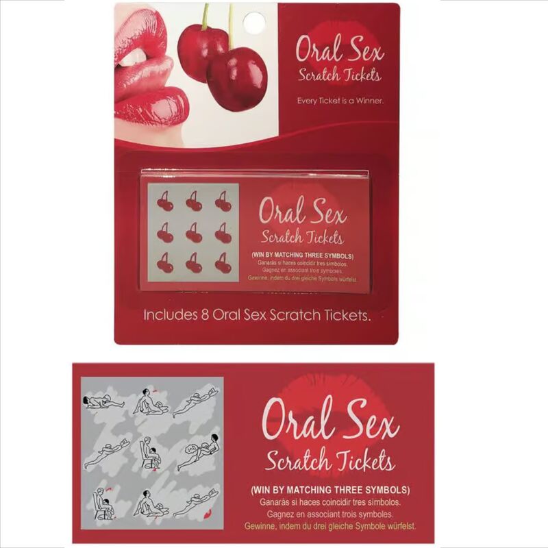 Billets à gratter pour sexe oral