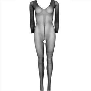 Bodystocking voile manches longues