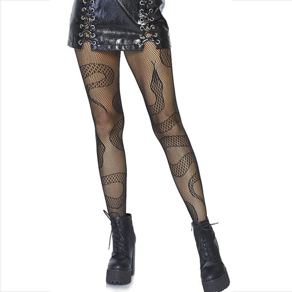 Leg Avenue – Bas net serpents noir