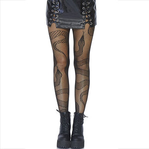 Leg Avenue – Bas net serpents noir