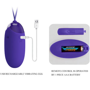 Pretty Love – Berger youth oeuf vibrant télécommandé violet