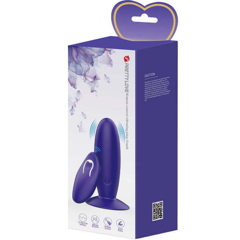 PRETTY LOVE - JEUGD PLUG ANALE VIBRADOR CONTROLE OP AFSTAND VIOLETA