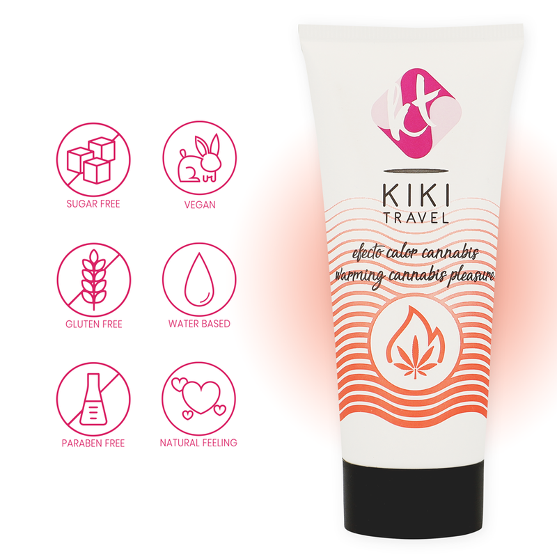 KIKÍ TRAVEL - SABOR EEN CANNABIS EFECTO CALOR INTENSO DESLIZANTE GEL 50 ML