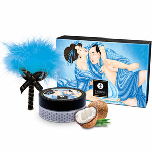 Shunga – Kit de poudre de massage comestible à la noix de coco