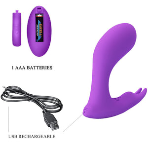 Pretty Love – Télécommande à vibration et pulsation idabelle violet
