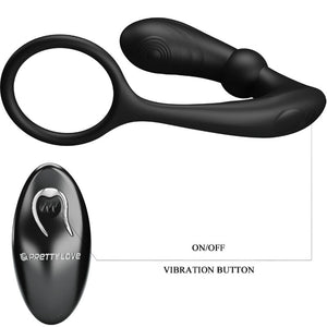 Pretty Love – Anneau anal et vibrateur warren noir