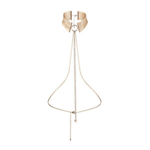 Bijoux Indiscrets – Désir Métallique, collier métallisé doré