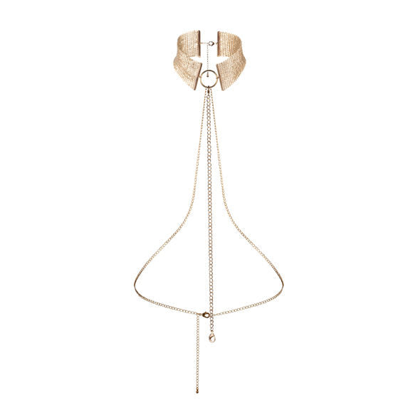 Bijoux Indiscrets – Désir Métallique, collier métallisé doré