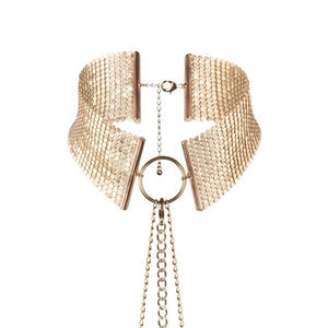 Bijoux Indiscrets – Désir Métallique, collier métallisé doré